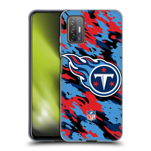 NFL Tennessee Titans Logo Camou Soft Gel Case for HTC Desire 21 Pro 5G