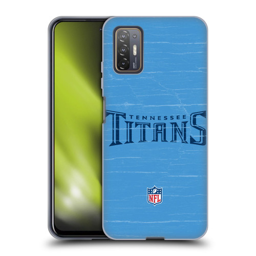NFL Tennessee Titans Logo Distressed Look Soft Gel Case for HTC Desire 21 Pro 5G