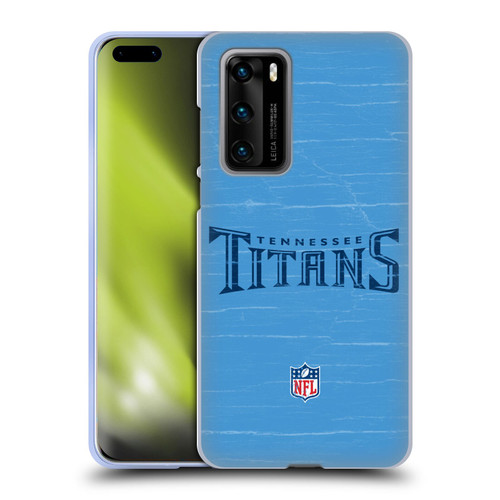NFL Tennessee Titans Logo Distressed Look Soft Gel Case for Huawei P40 5G