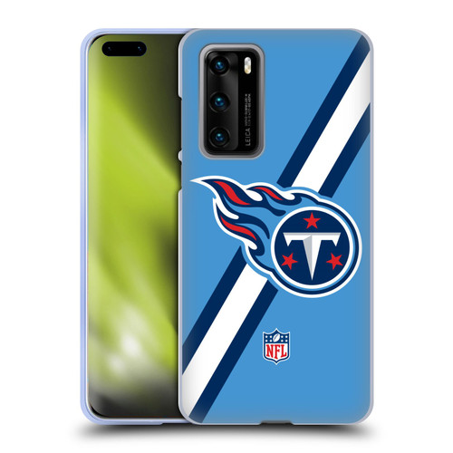 NFL Tennessee Titans Logo Stripes Soft Gel Case for Huawei P40 5G