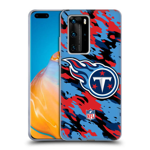 NFL Tennessee Titans Logo Camou Soft Gel Case for Huawei P40 Pro / P40 Pro Plus 5G