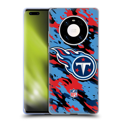 NFL Tennessee Titans Logo Camou Soft Gel Case for Huawei Mate 40 Pro 5G