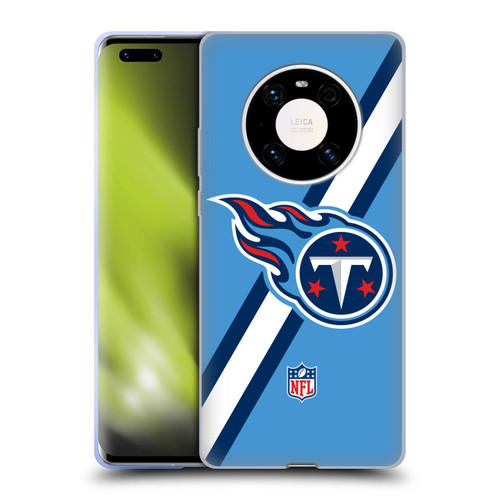 NFL Tennessee Titans Logo Stripes Soft Gel Case for Huawei Mate 40 Pro 5G