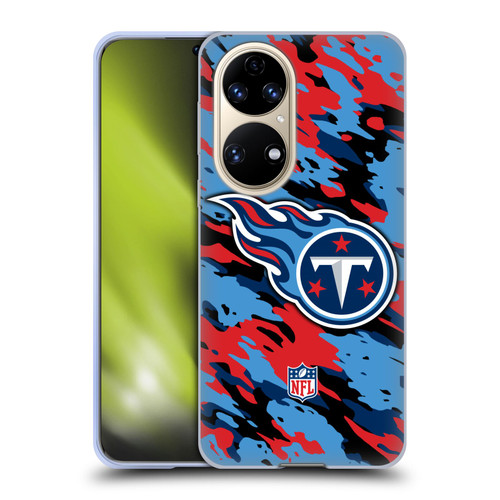 NFL Tennessee Titans Logo Camou Soft Gel Case for Huawei P50