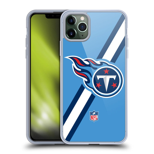 NFL Tennessee Titans Logo Stripes Soft Gel Case for Apple iPhone 11 Pro Max