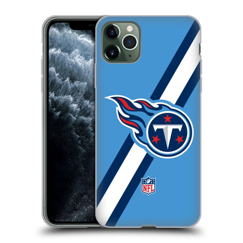 NFL Tennessee Titans Logo Stripes Soft Gel Case for Apple iPhone 11 Pro Max