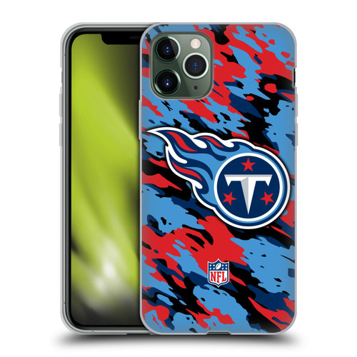 NFL Tennessee Titans Logo Camou Soft Gel Case for Apple iPhone 11 Pro