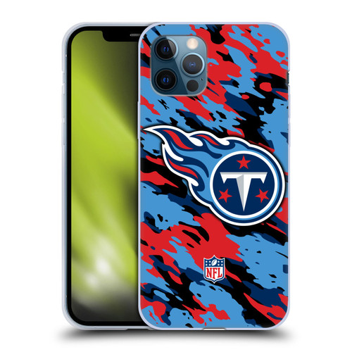 NFL Tennessee Titans Logo Camou Soft Gel Case for Apple iPhone 12 / iPhone 12 Pro