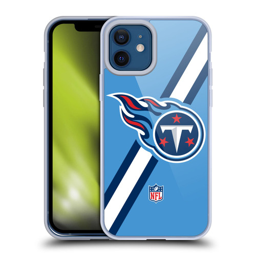 NFL Tennessee Titans Logo Stripes Soft Gel Case for Apple iPhone 12 / iPhone 12 Pro