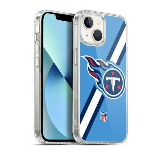 NFL Tennessee Titans Logo Stripes Soft Gel Case for Apple iPhone 13