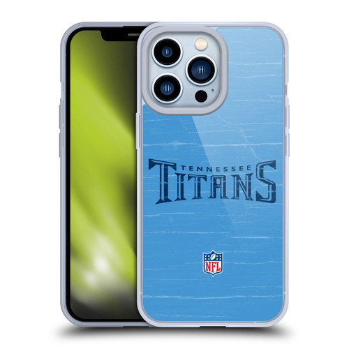 NFL Tennessee Titans Logo Distressed Look Soft Gel Case for Apple iPhone 13 Pro