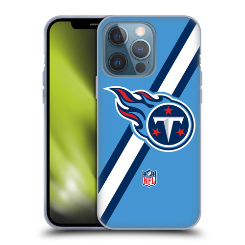 NFL Tennessee Titans Logo Stripes Soft Gel Case for Apple iPhone 13 Pro