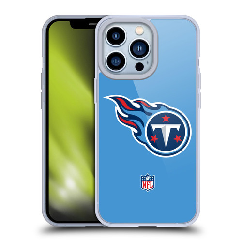 NFL Tennessee Titans Logo Plain Soft Gel Case for Apple iPhone 13 Pro