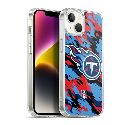 NFL Tennessee Titans Logo Camou Soft Gel Case for Apple iPhone 14 Plus & MagSafe