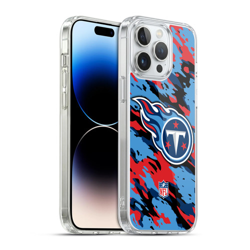 NFL Tennessee Titans Logo Camou Soft Gel Case for Apple iPhone 14 Pro Max & MagSafe