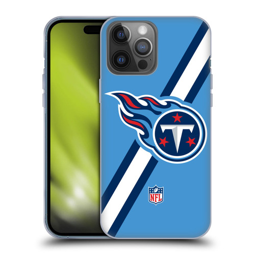 NFL Tennessee Titans Logo Stripes Soft Gel Case for Apple iPhone 14 Pro Max