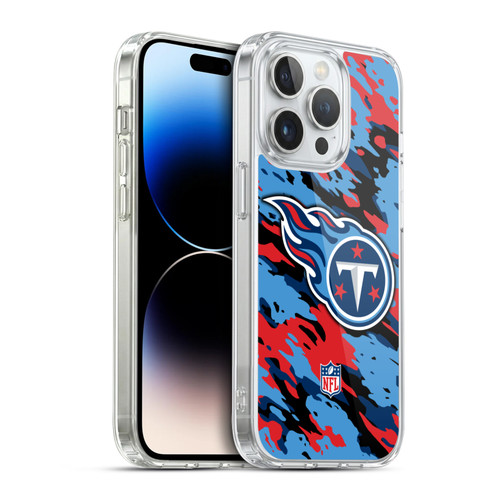 NFL Tennessee Titans Logo Camou Soft Gel Case for Apple iPhone 14 Pro & MagSafe