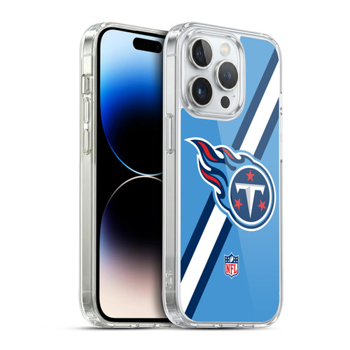 NFL Tennessee Titans Logo Stripes Soft Gel Case for Apple iPhone 14 Pro & MagSafe