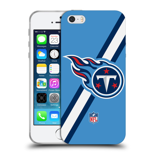 NFL Tennessee Titans Logo Stripes Soft Gel Case for Apple iPhone 5 / 5s / iPhone SE 2016