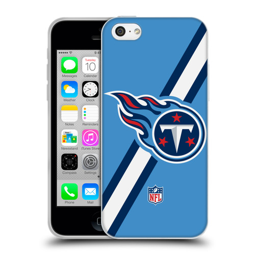 NFL Tennessee Titans Logo Stripes Soft Gel Case for Apple iPhone 5c
