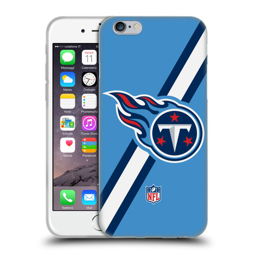 NFL Tennessee Titans Logo Stripes Soft Gel Case for Apple iPhone 6 / iPhone 6s