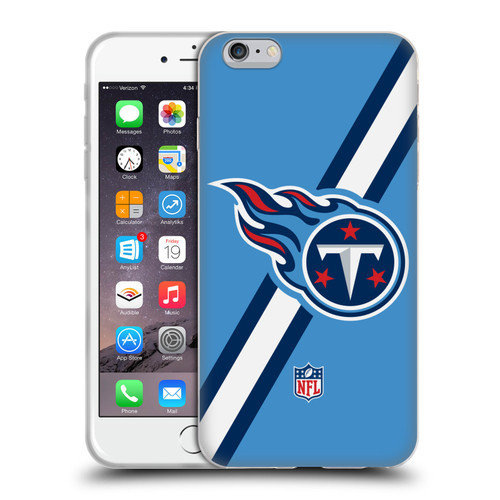 NFL Tennessee Titans Logo Stripes Soft Gel Case for Apple iPhone 6 Plus / iPhone 6s Plus