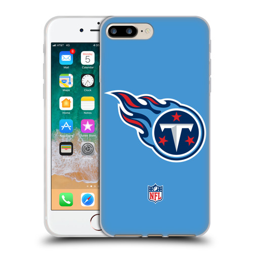 NFL Tennessee Titans Logo Plain Soft Gel Case for Apple iPhone 7 Plus / iPhone 8 Plus