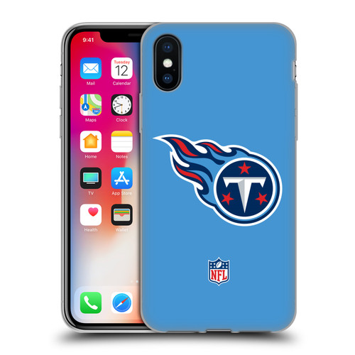 NFL Tennessee Titans Logo Plain Soft Gel Case for Apple iPhone X / iPhone XS