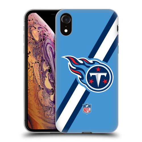 NFL Tennessee Titans Logo Stripes Soft Gel Case for Apple iPhone XR