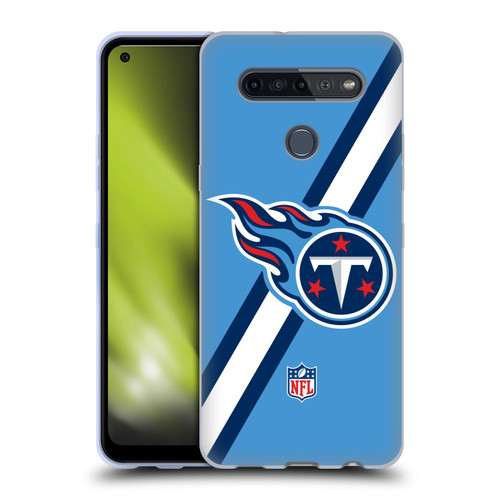 NFL Tennessee Titans Logo Stripes Soft Gel Case for LG K51S