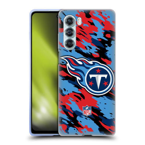 NFL Tennessee Titans Logo Camou Soft Gel Case for Motorola Edge S30 / Moto G200 5G