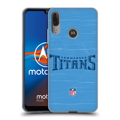 NFL Tennessee Titans Logo Distressed Look Soft Gel Case for Motorola Moto E6 Plus