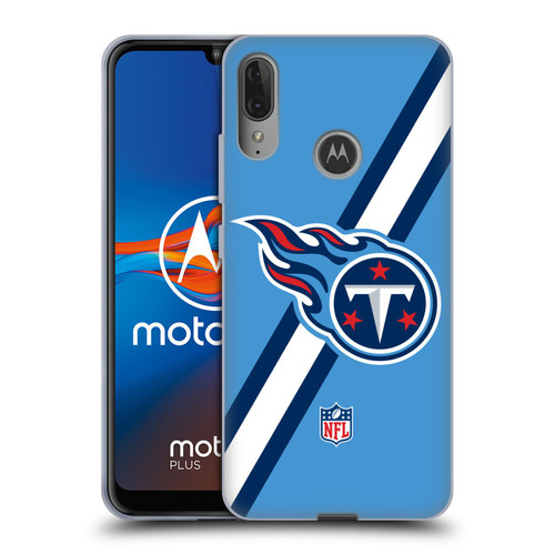 NFL Tennessee Titans Logo Stripes Soft Gel Case for Motorola Moto E6 Plus