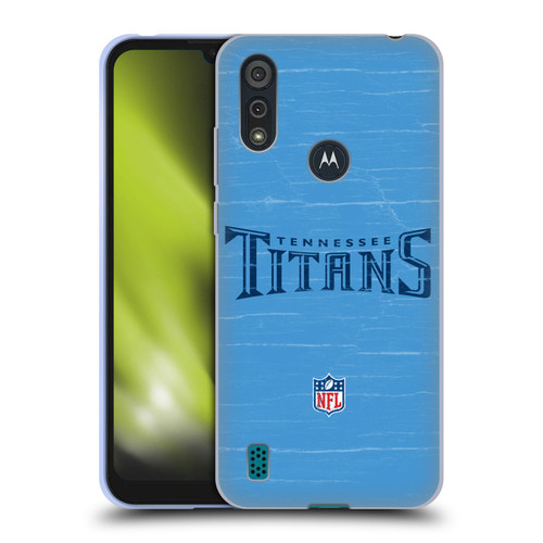 NFL Tennessee Titans Logo Distressed Look Soft Gel Case for Motorola Moto E6s (2020)