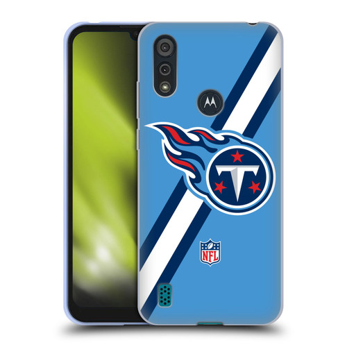 NFL Tennessee Titans Logo Stripes Soft Gel Case for Motorola Moto E6s (2020)