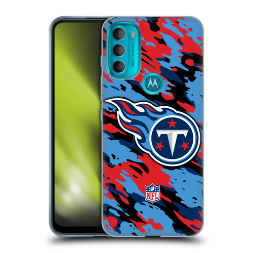 NFL Tennessee Titans Logo Camou Soft Gel Case for Motorola Moto G71 5G