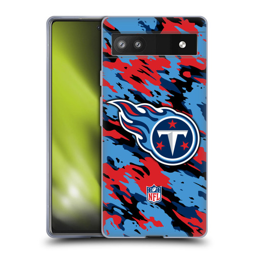 NFL Tennessee Titans Logo Camou Soft Gel Case for Google Pixel 6a