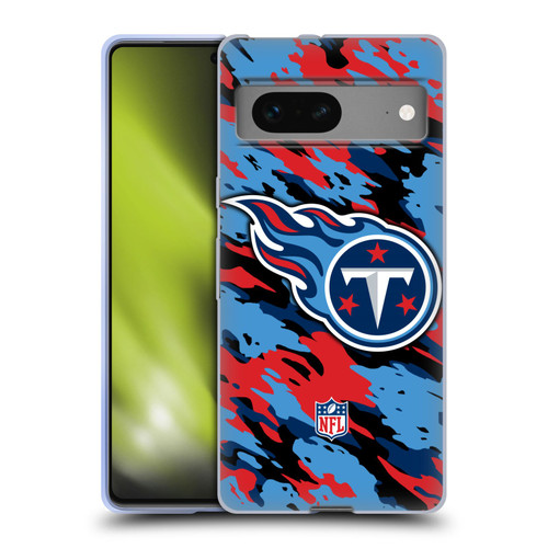 NFL Tennessee Titans Logo Camou Soft Gel Case for Google Pixel 7