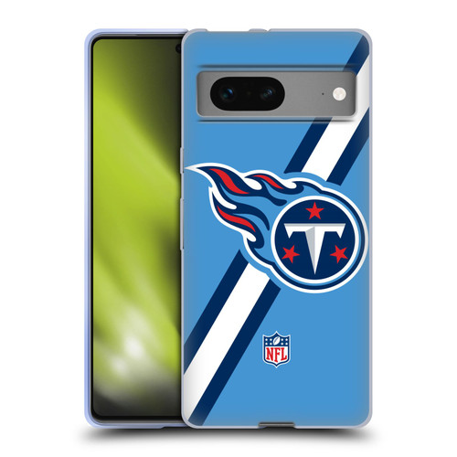 NFL Tennessee Titans Logo Stripes Soft Gel Case for Google Pixel 7