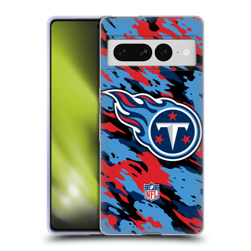 NFL Tennessee Titans Logo Camou Soft Gel Case for Google Pixel 7 Pro