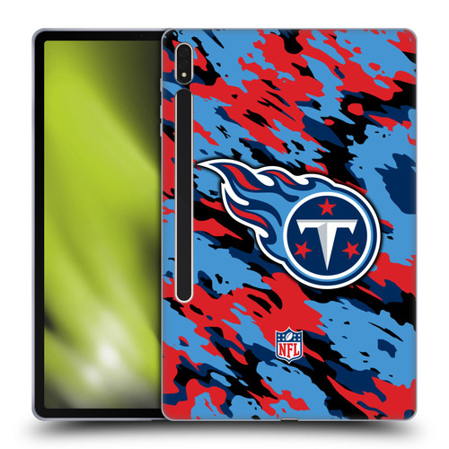 NFL Tennessee Titans Logo Camou Soft Gel Case for Samsung Galaxy Tab S8 Plus