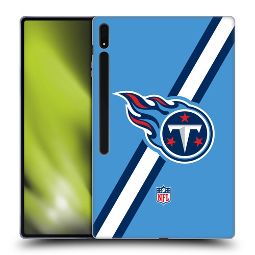 NFL Tennessee Titans Logo Stripes Soft Gel Case for Samsung Galaxy Tab S8 Ultra