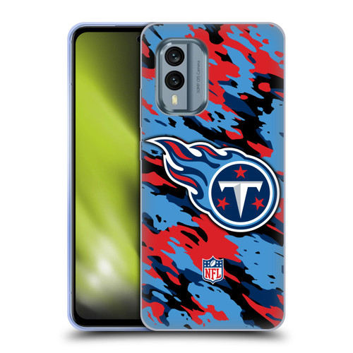 NFL Tennessee Titans Logo Camou Soft Gel Case for Nokia X30