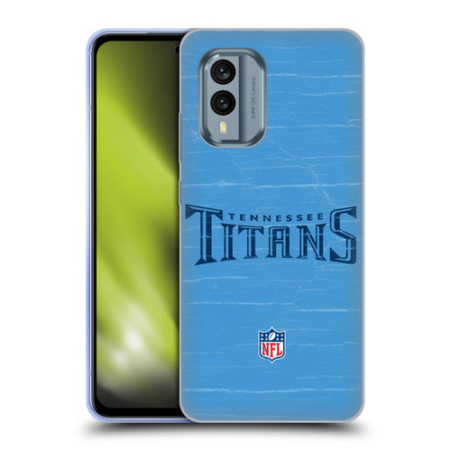 NFL Tennessee Titans Logo Distressed Look Soft Gel Case for Nokia X30