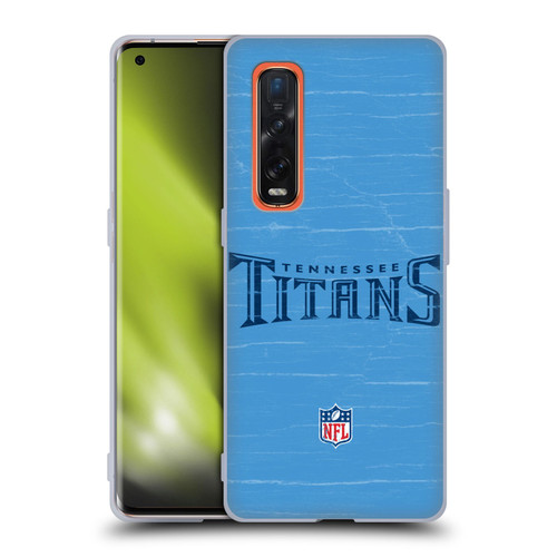 NFL Tennessee Titans Logo Distressed Look Soft Gel Case for OPPO Find X2 Pro 5G