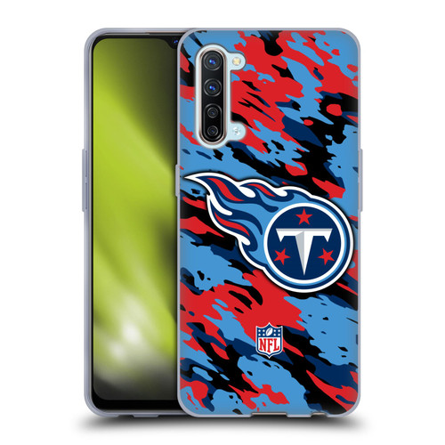 NFL Tennessee Titans Logo Camou Soft Gel Case for OPPO Find X2 Lite 5G