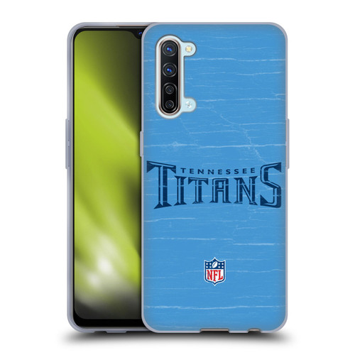 NFL Tennessee Titans Logo Distressed Look Soft Gel Case for OPPO Find X2 Lite 5G