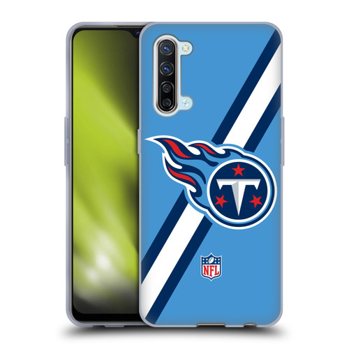 NFL Tennessee Titans Logo Stripes Soft Gel Case for OPPO Find X2 Lite 5G