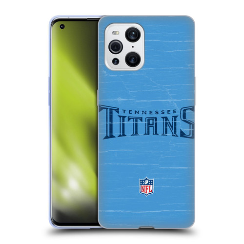NFL Tennessee Titans Logo Distressed Look Soft Gel Case for OPPO Find X3 / Pro
