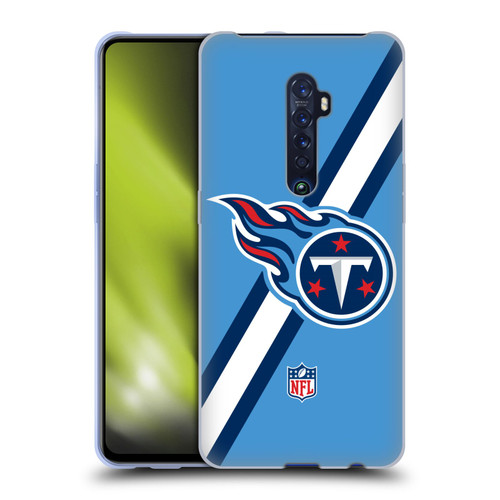 NFL Tennessee Titans Logo Stripes Soft Gel Case for OPPO Reno 2